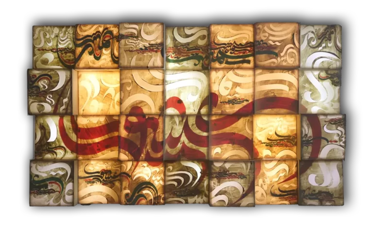 تابلو طرح سیمرغ عشق02_کالی گرافی_دکتر الفت